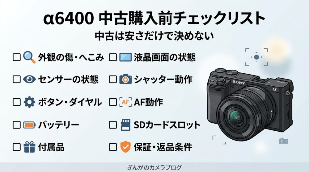 SONY α6400レビュー｜2026年でも買う価値あり？中古価格・おすすめ