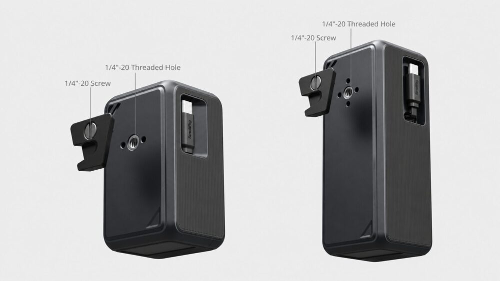 SmallRig Nano36とNano72の1/4インチネジ穴と固定プレート